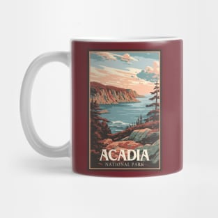 Acadia National Park Vintage Travel Poster Mug